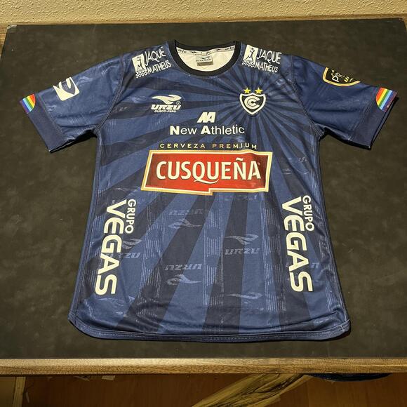 Lotto Other - URZU Cusco Soccer Jersey Mens Medium Blue Cusqueña Sponsor 11 Machu Picchu